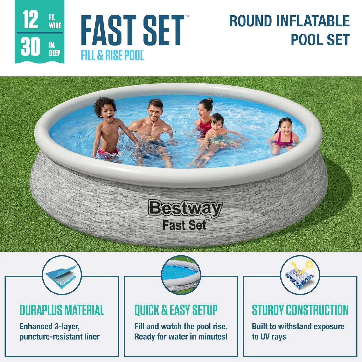 Bestway Round Above Ground Kids Swimming Pool