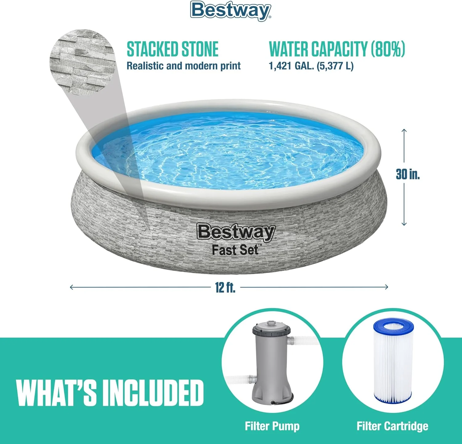 Bestway Round Above Ground Kids Swimming Pool