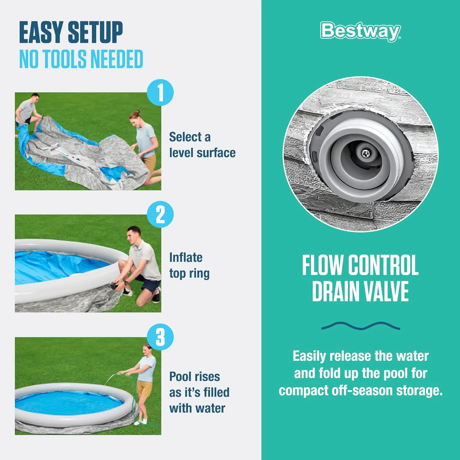 Bestway Round Above Ground Kids Swimming Pool