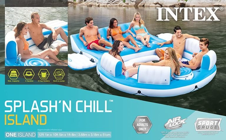 intex island with slide