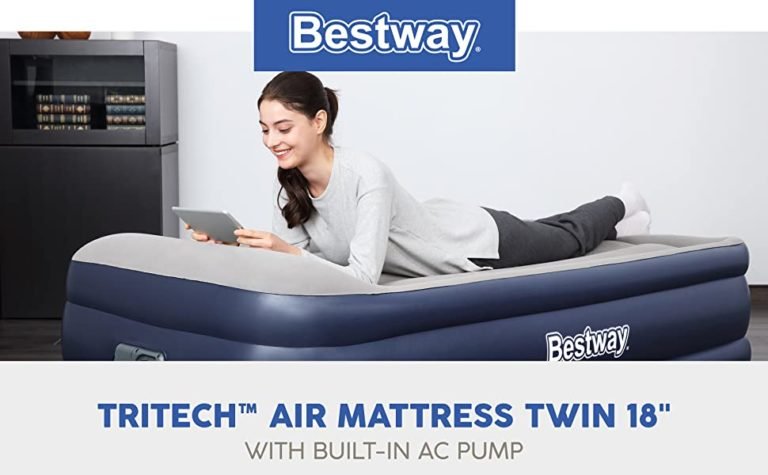 bestway twin air mattress soft top