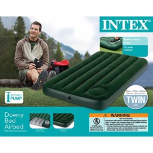 Intex Downy Twin-sized Airbed Inflatable Mattress with Built-in Foot Pump review