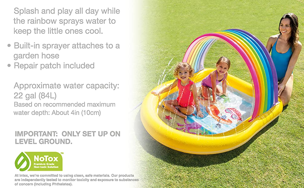 Intex Rainbow Arch Spray Pool, Infltable Kids Pool