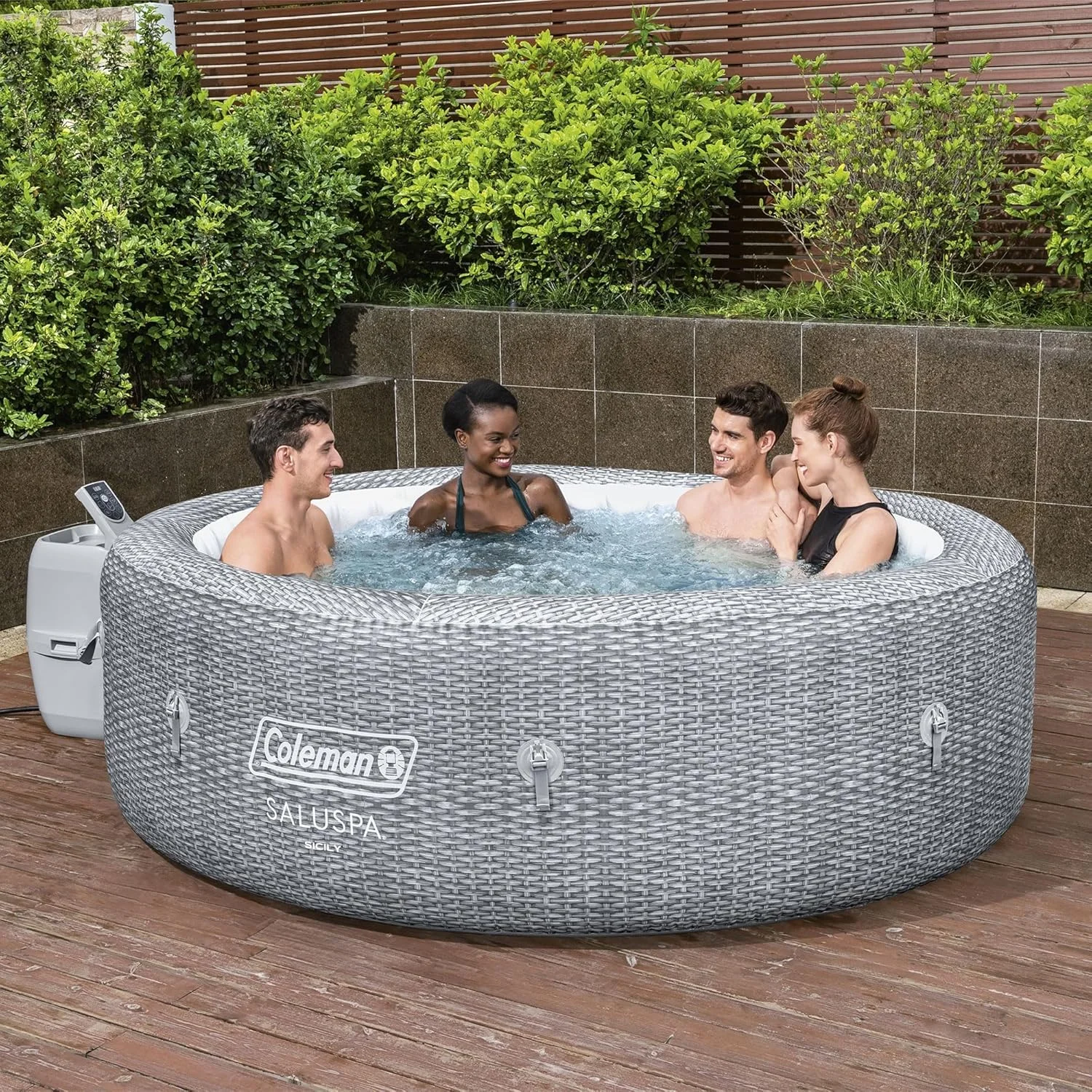 Coleman Napa SaluSpa 2-7 Person Inflatable Round Outdoor Hot Tub Spa