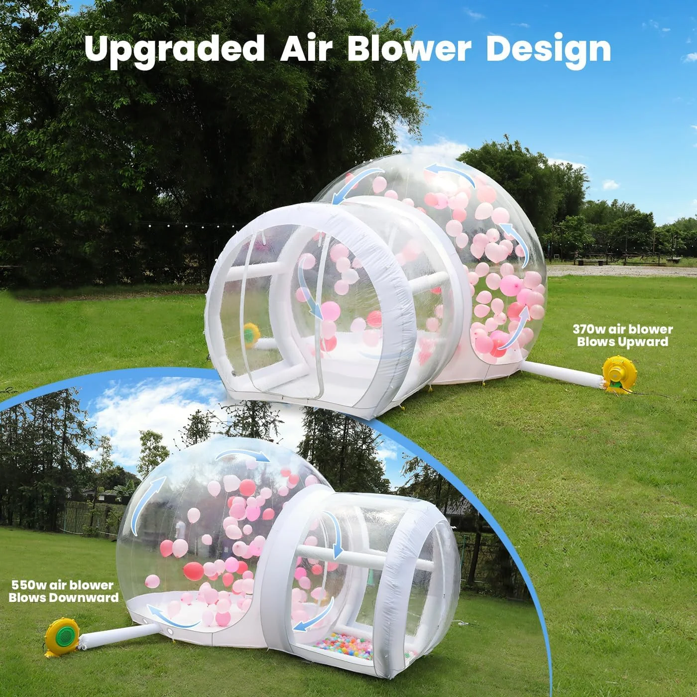Inflatable Bubble House Dome Upgraded Air Duct System | 10FT