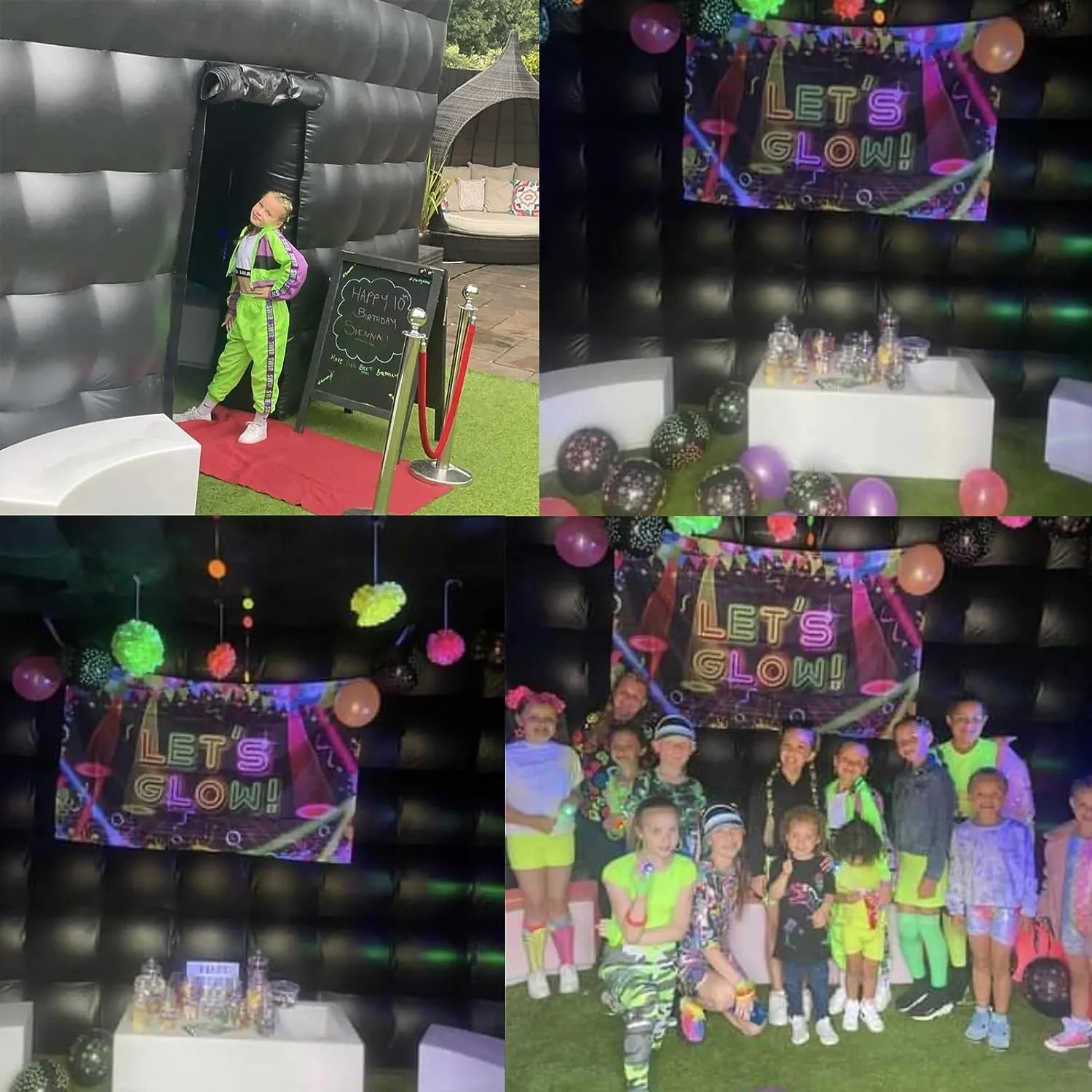 Black Inflatable Nightclub Tent – 950W | 20×16.5x13Ft