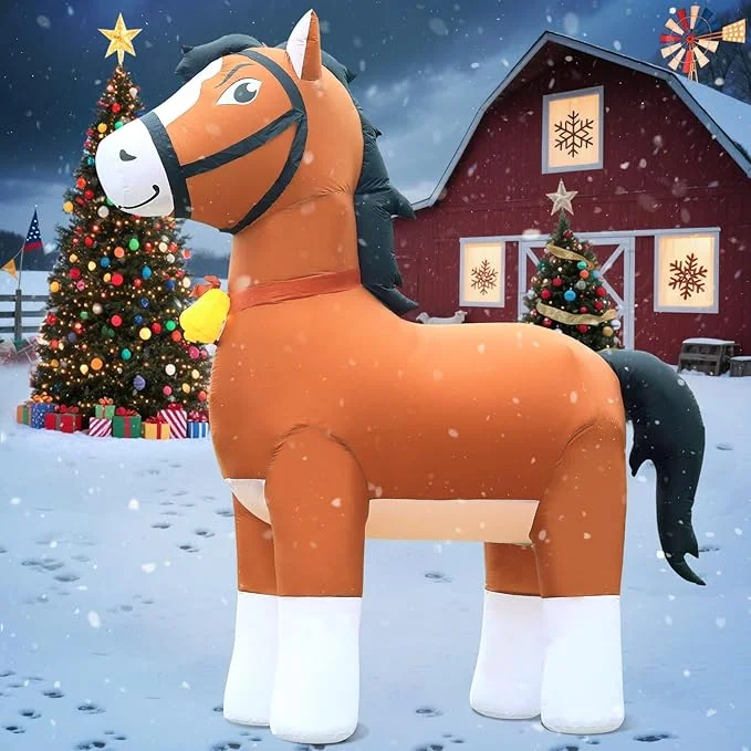 DomKom Inflatable with LED Lights Clydesdale Horse | 9FT