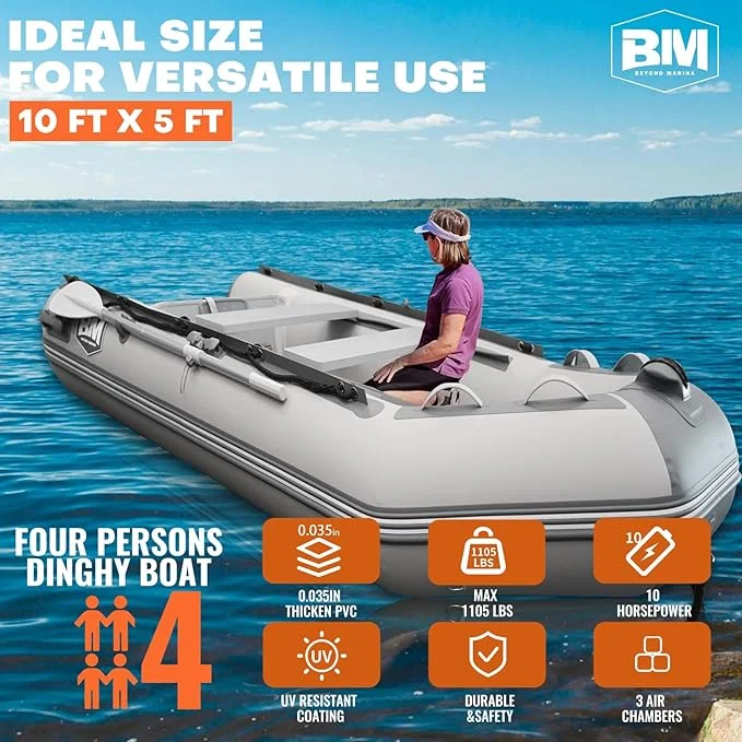 Beyond Marina Inflatable Dinghy – 3-5 Person Boat