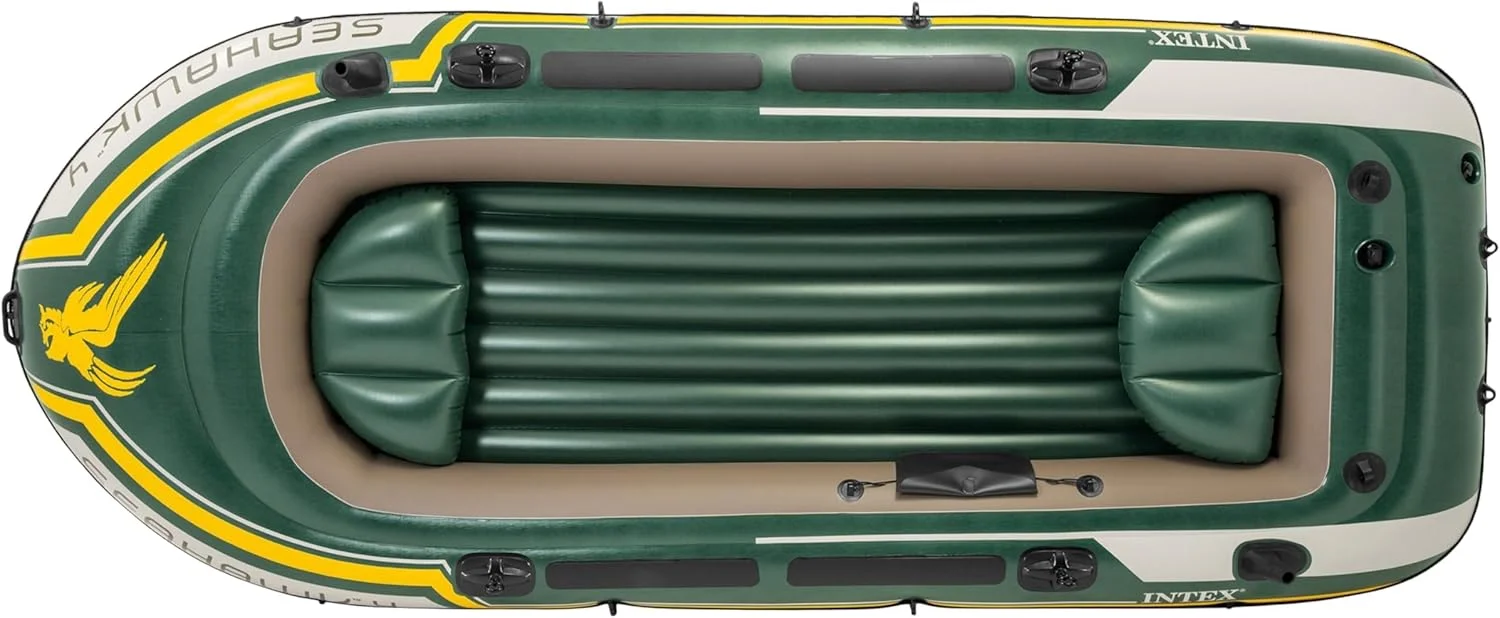 INTEX Seahawk Inflatable Boat with Oars | Pump