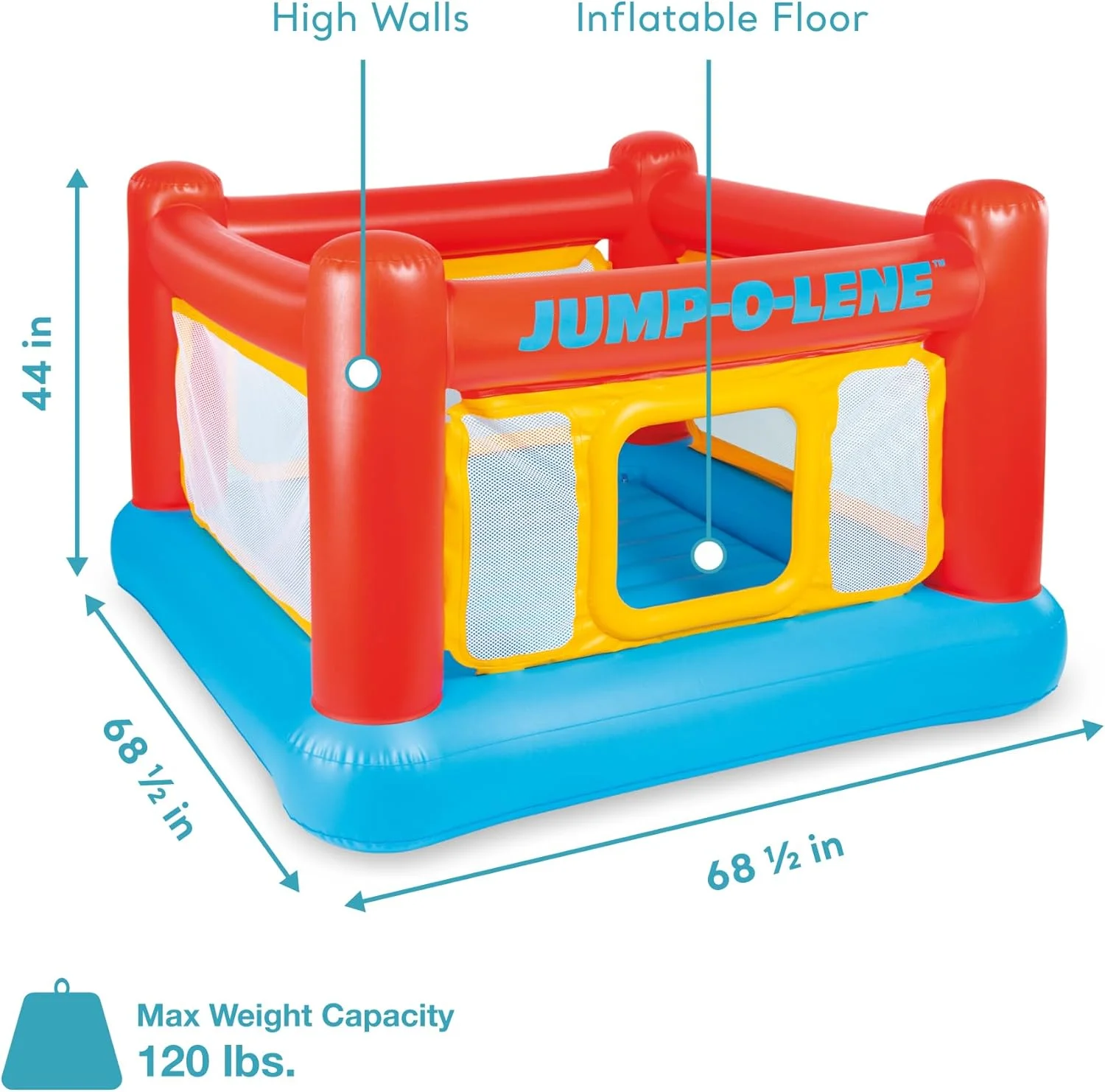 Intex Jump-O-Lene Playhouse Trampoline for Kids 3–6