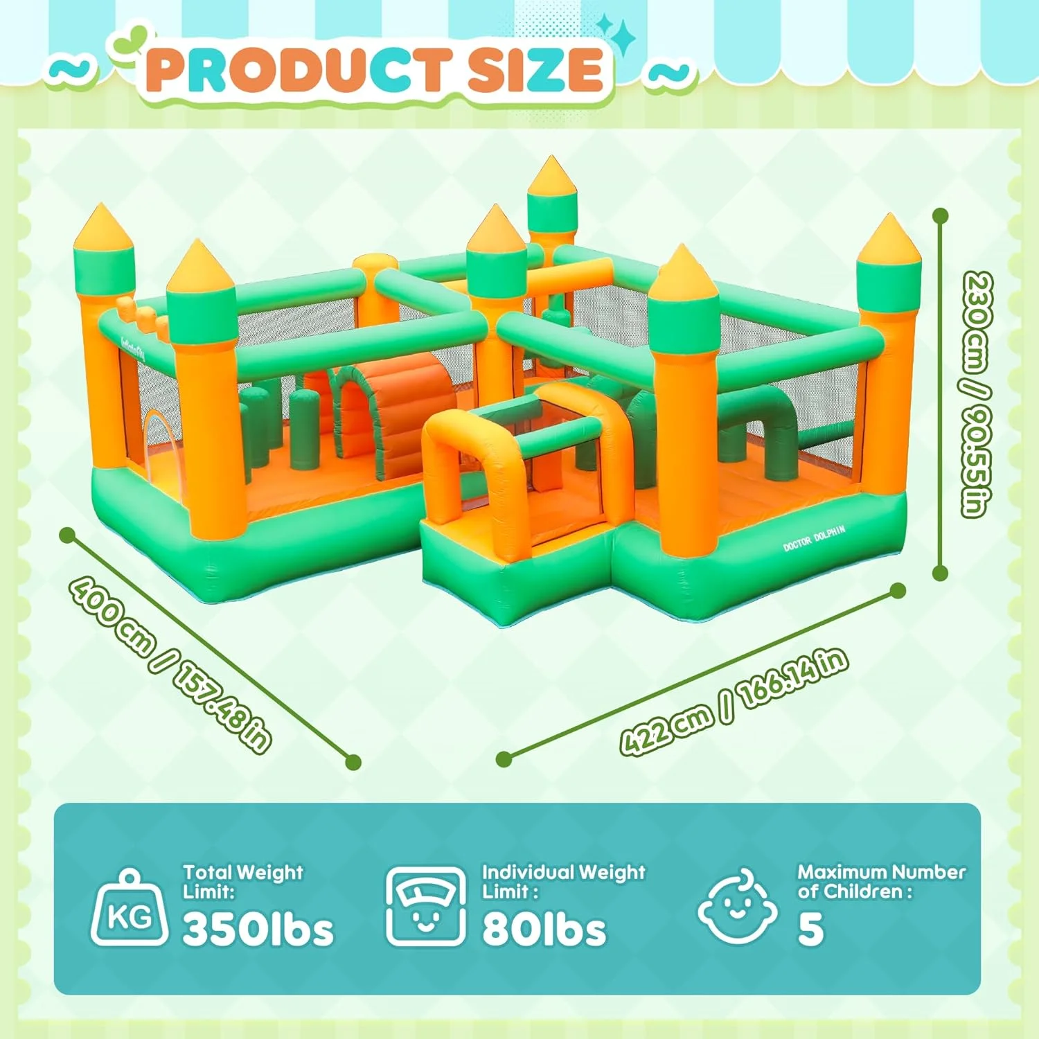 Kids Obstacle Bouncy Castle for Indoor | Outdoor Fun