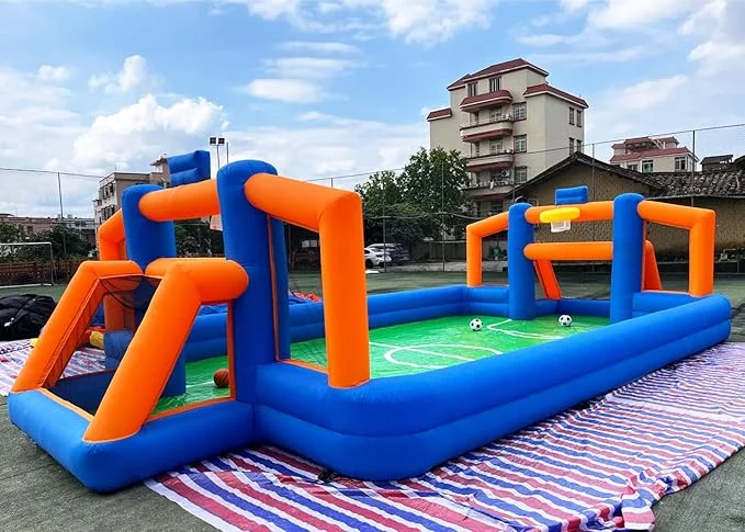 Inflatable Sports Field 2-in-1 Set with Blower and Mat