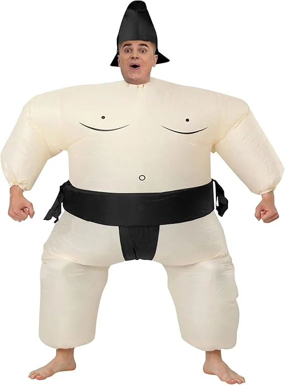 Funny Inflatable Sumo Wrestler Costume for Adults – Halloween/Birthday / 5-Pack