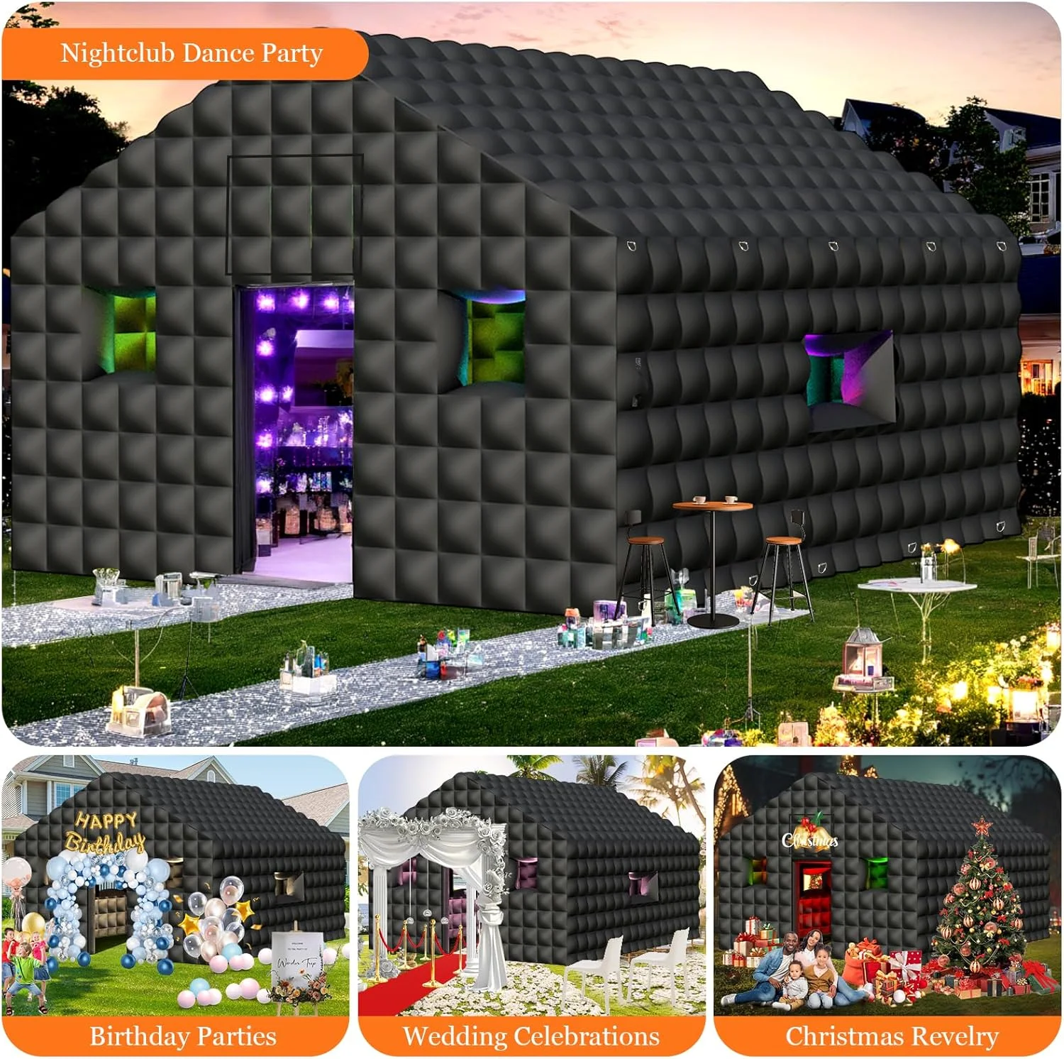Inflatable Nightclub for Parties And Rentals | 20×16.8×12 FT