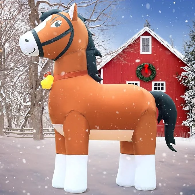 DomKom Inflatable with LED Lights Clydesdale Horse | 9FT