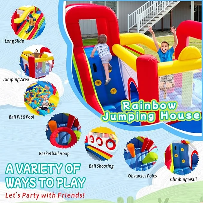 Bounce Multi-Activity Castle – Slide, Climb Jump Fun for Kids