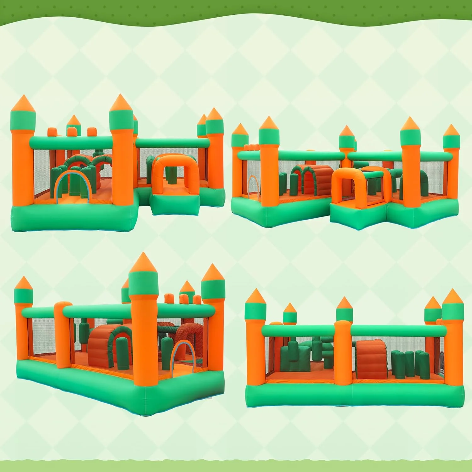 Kids Obstacle Bouncy Castle for Indoor | Outdoor Fun