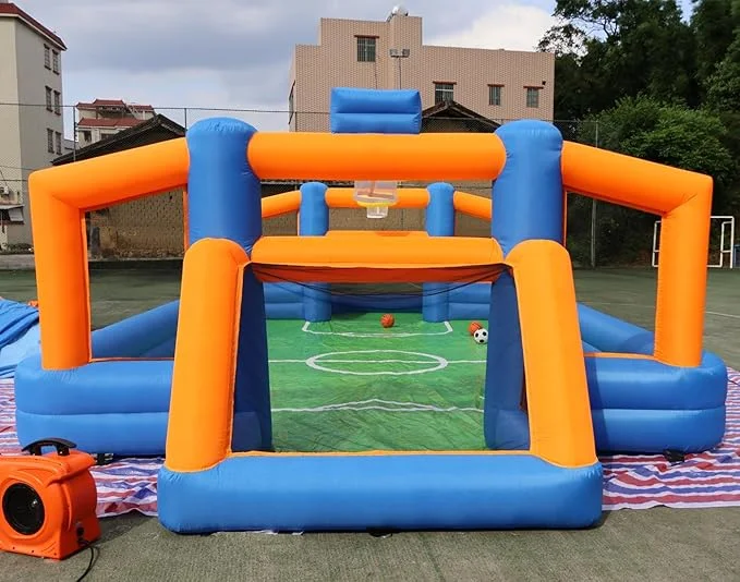 Inflatable Sports Field 2-in-1 Set with Blower and Mat