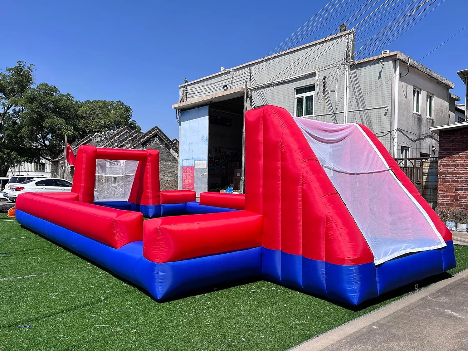 Giant Inflatable Soccer Field for Schools | Family Games