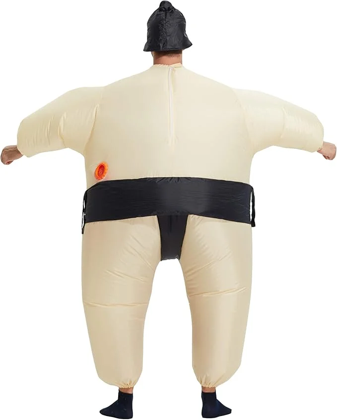 TOLOCO Sumo Wrestler Inflatable Costume – Adult Blow-Up Halloween Outfit