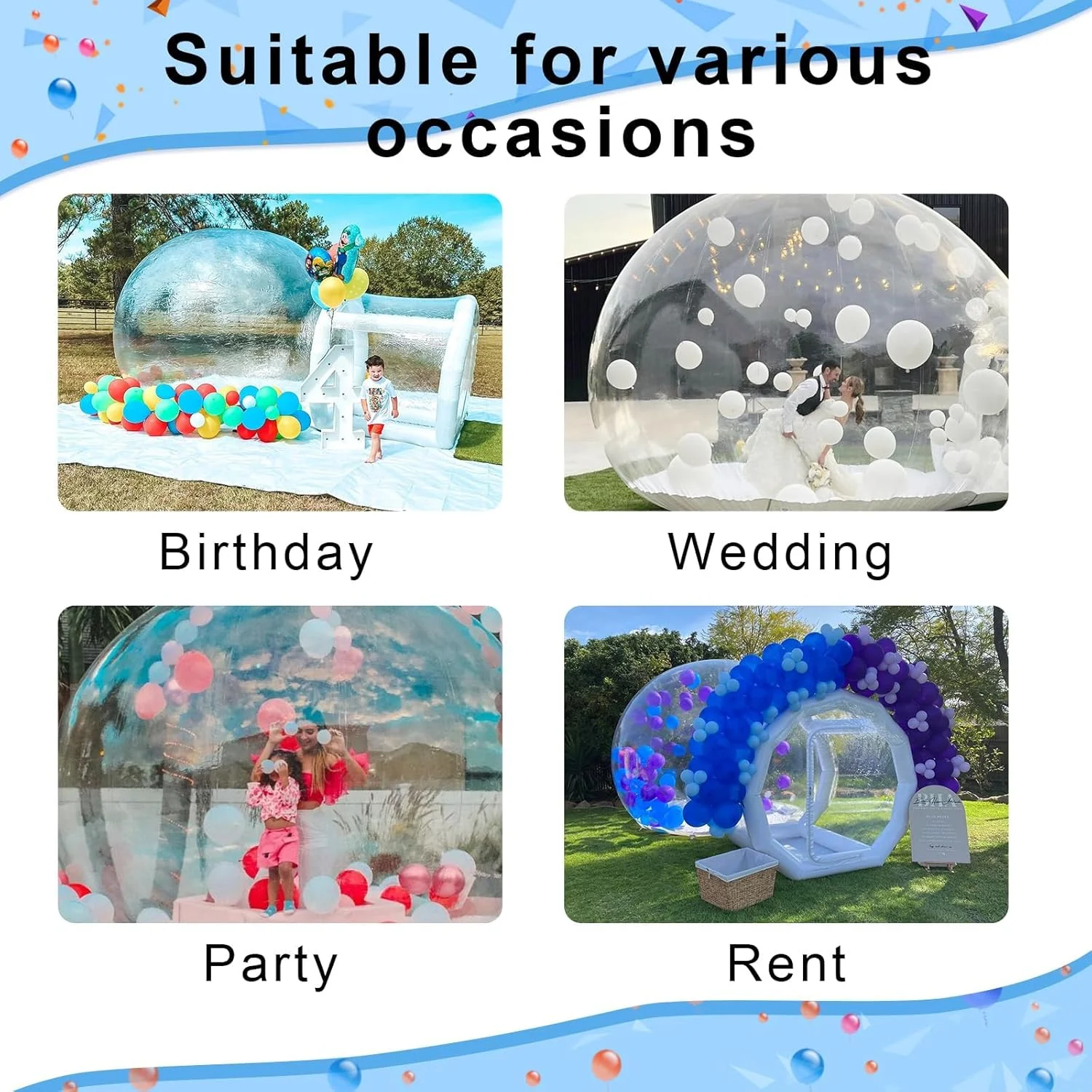 PVC Bubble Tent Clear Dome House for Parties & Events|10FT