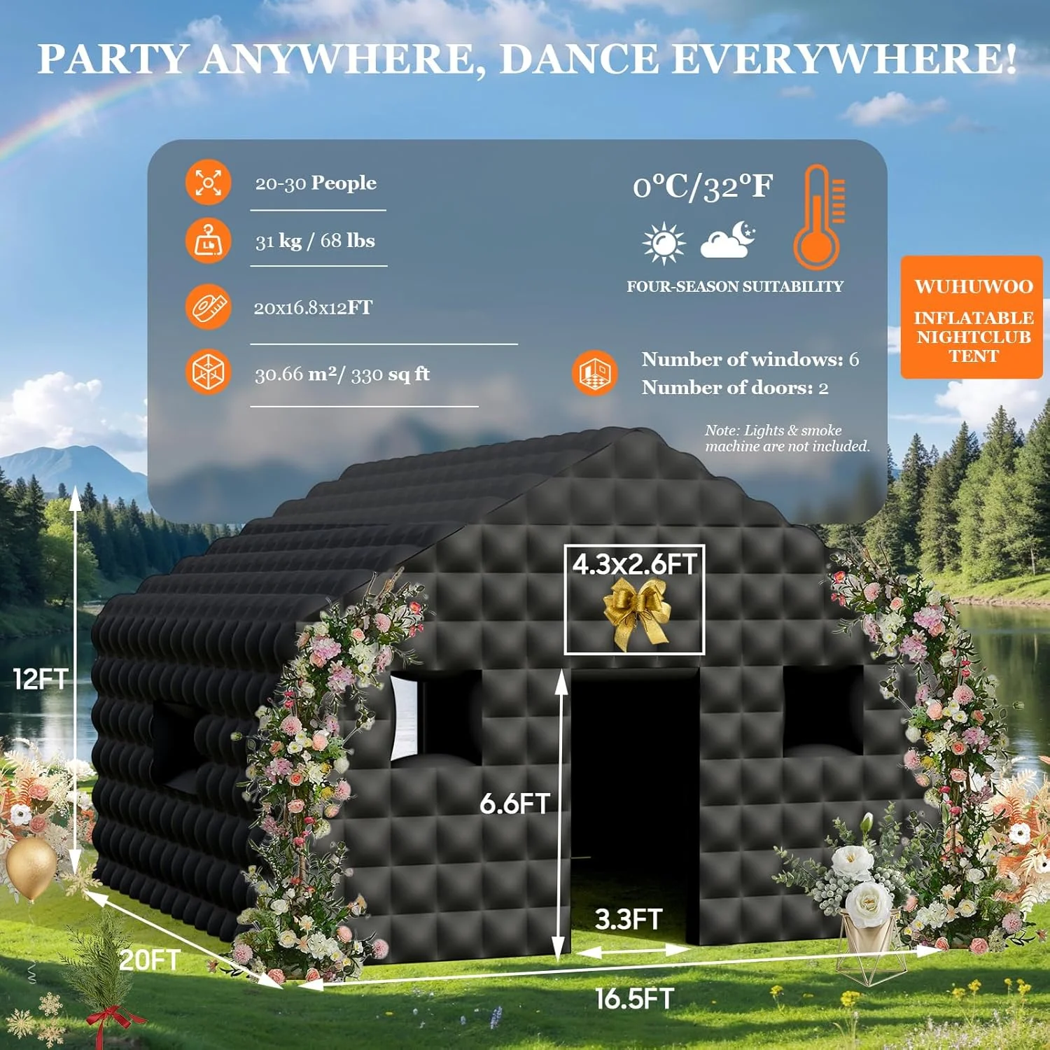 Inflatable Nightclub for Parties And Rentals | 20×16.8×12 FT