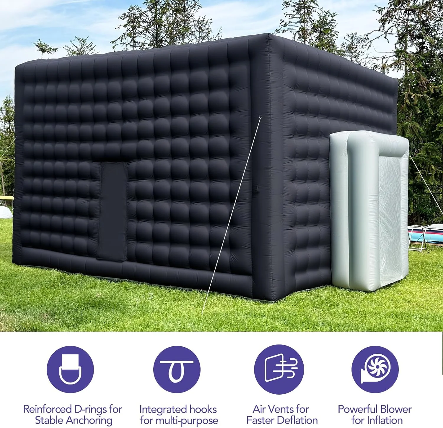 Giant Inflatable Nightclub Tent 20x17x12 – Black