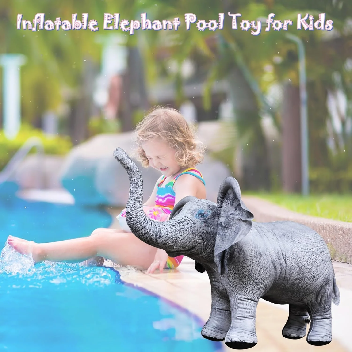 Jet Creations Inflatable Elephant 36” Toy – Safari Decor