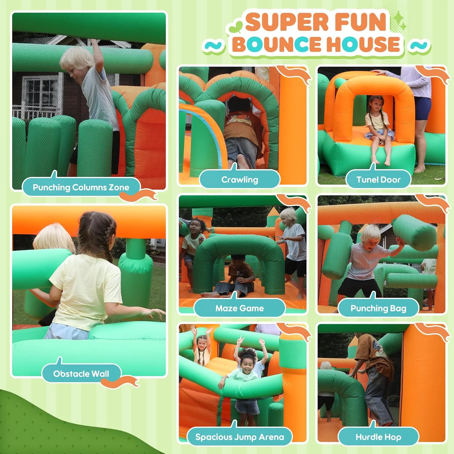 Kids Obstacle Bouncy Castle for Indoor | Outdoor Fun