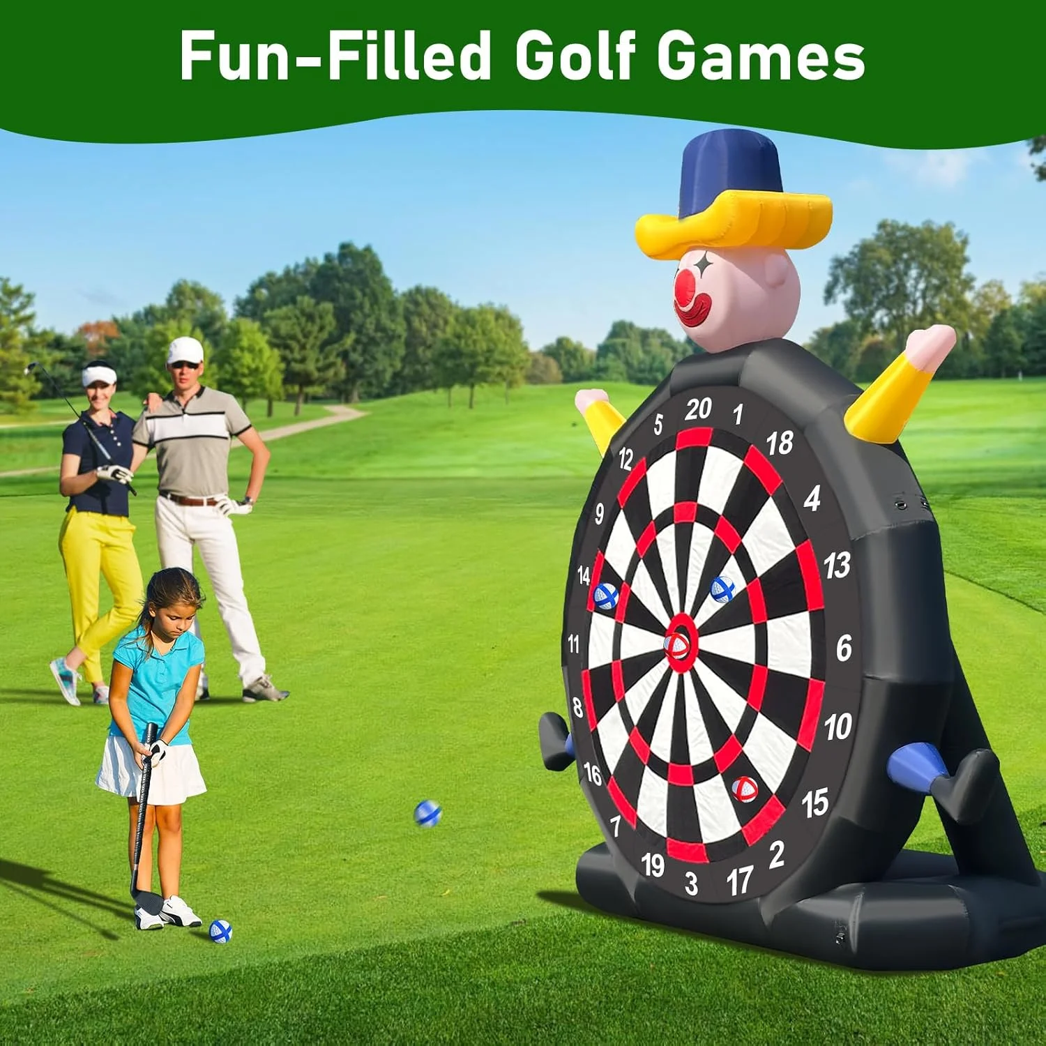 Inflatable Giant Soccer Darts with Pump and Blower | 14ft