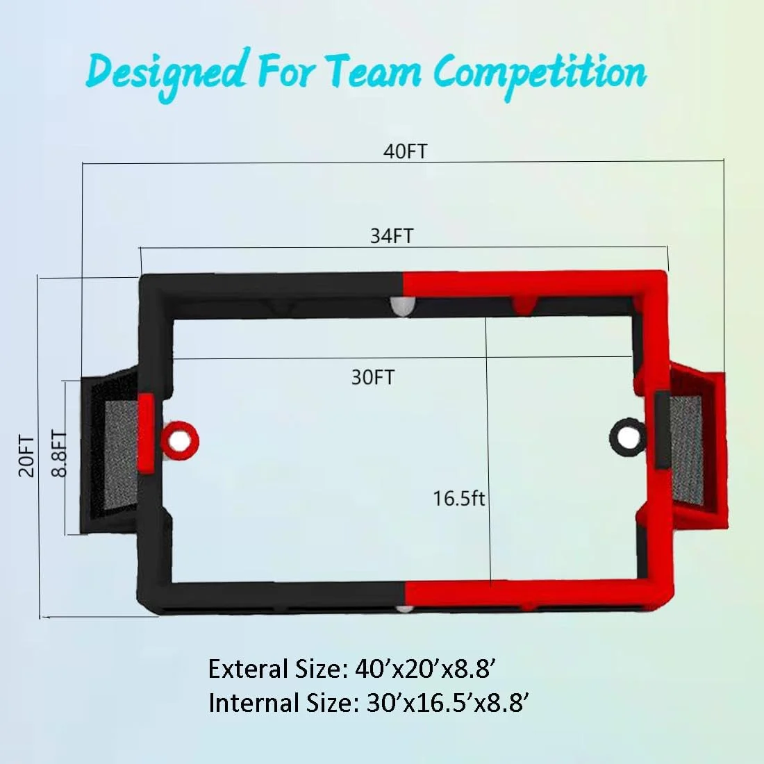 Inflatable Multi-Sports Court for Soccer, Basketball