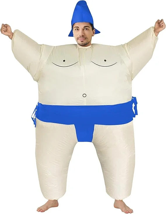 Funny Inflatable Sumo Wrestler Costume for Adults – Halloween/Birthday / 5-Pack
