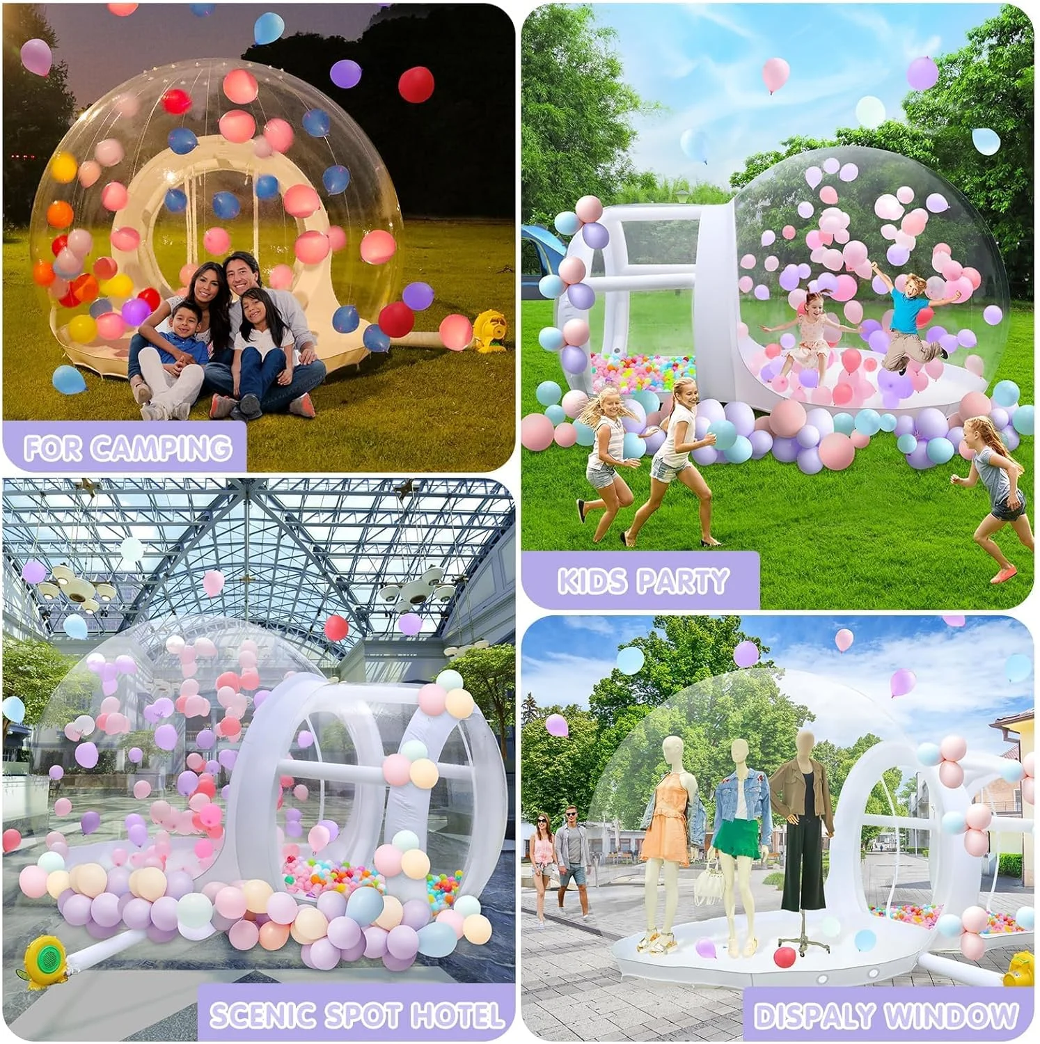 Inflatable FBSPORT Bubble House Dome Blower and Balloons | 10FT