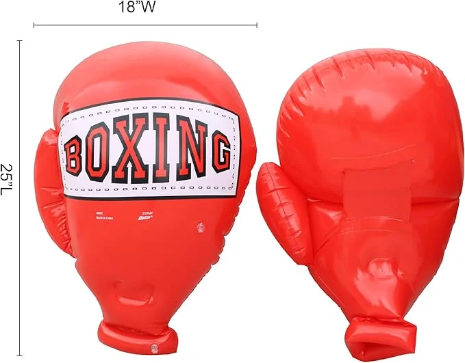 Banzai Kids Inflatable Mega Boxing Gloves 1 Set (Red or Blue)