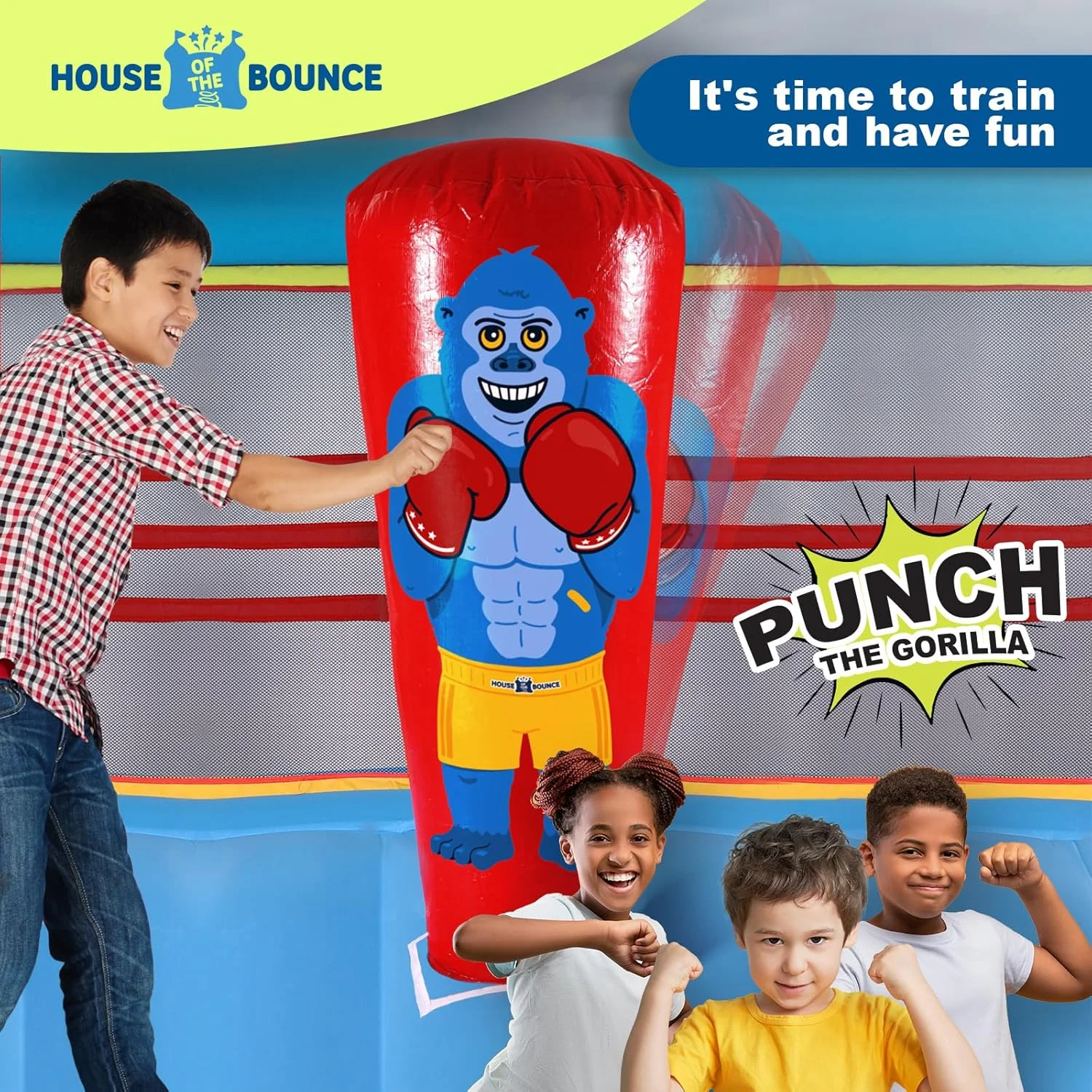 Kids Boxing Ring Bounce House – Inflatable Play Castle