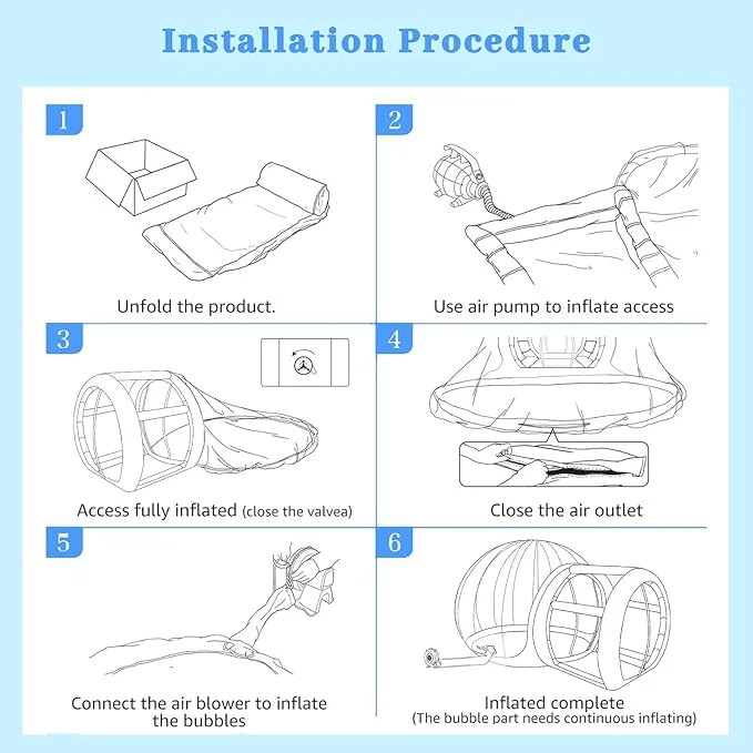 Inflatable Clear Bubble Tent with Pump for Parties And  Events