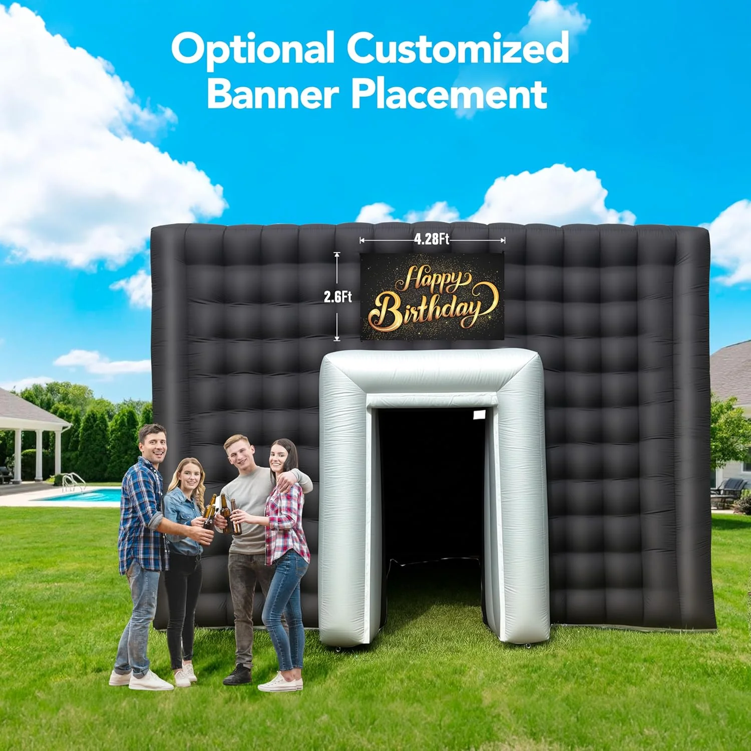 Giant Inflatable Nightclub Tent 20x17x12 – Black