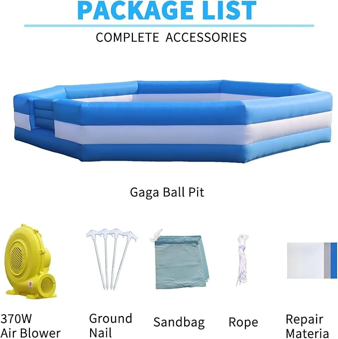 Inflatable Gaga Ball Pit with Blower Indoor Outdoor Fun | 20FT