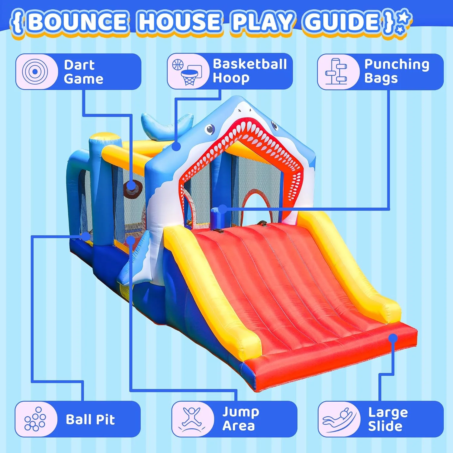 Inflatable Bounce House Toddler Ball Pit for Kids|2-12