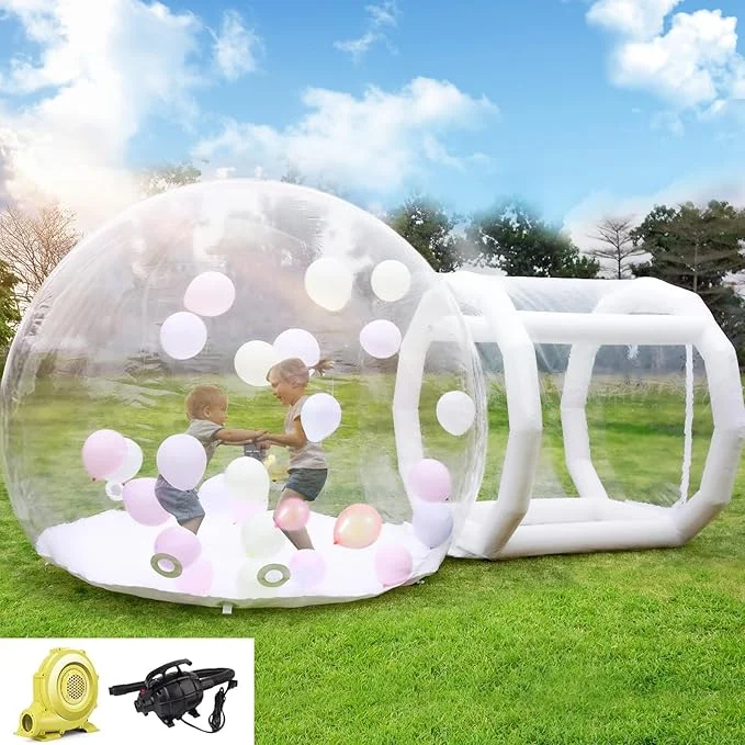 Clear Bubble House Dome with Blower Tunnel for Kids | 10FT