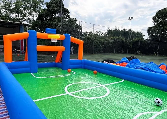 Inflatable Sports Field 2-in-1 Set with Blower and Mat