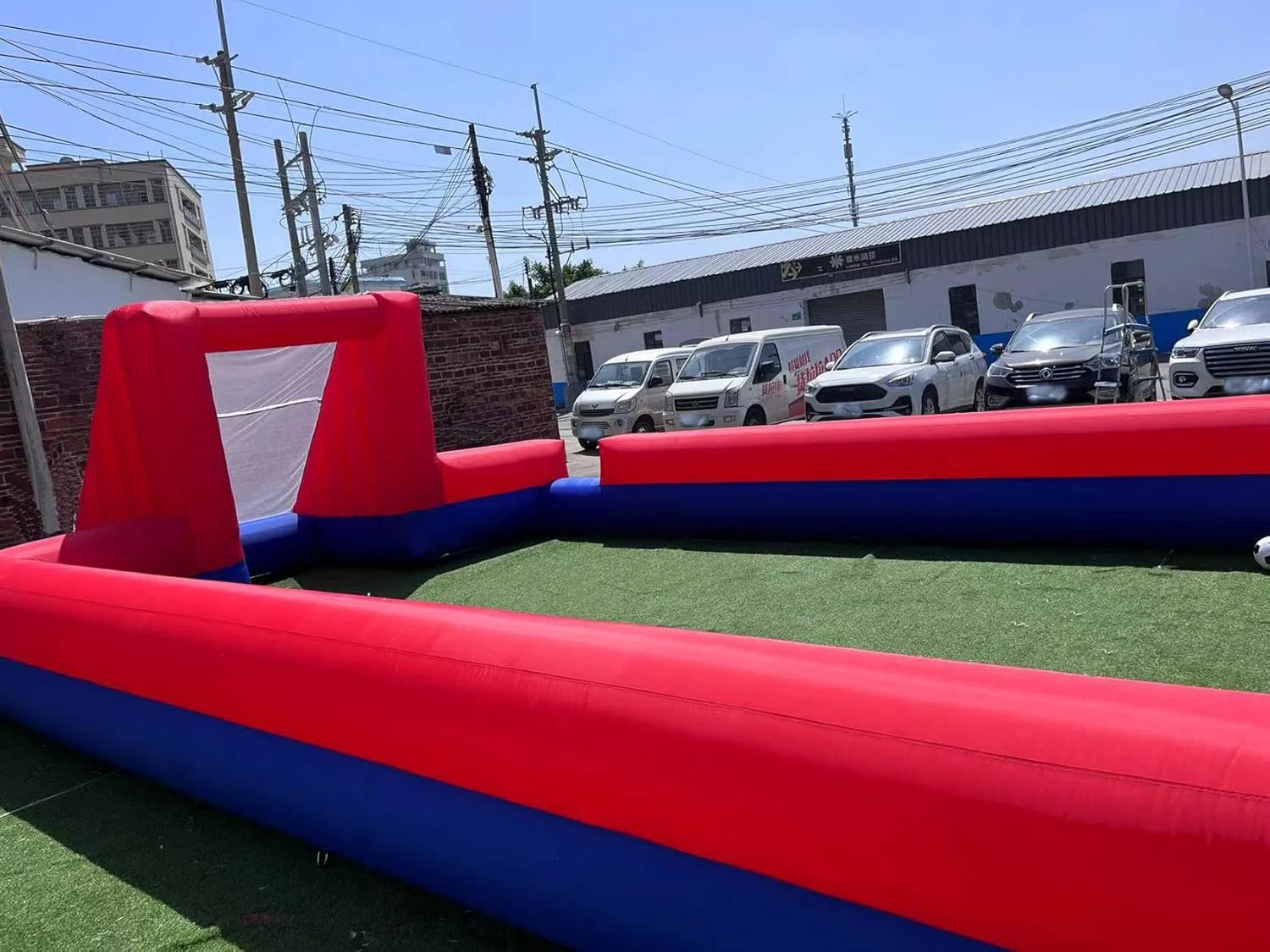 Giant Inflatable Soccer Field for Schools | Family Games