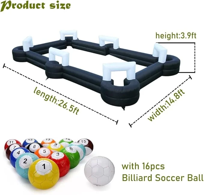 Inflatable Soccer Pool Table for Indoor | Outdoor Fun