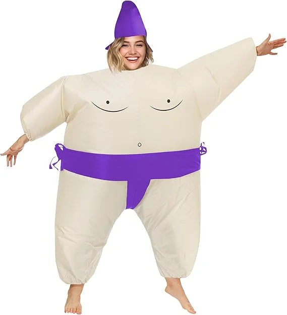 Funny Inflatable Sumo Wrestler Costume for Adults – Halloween/Birthday / 5-Pack