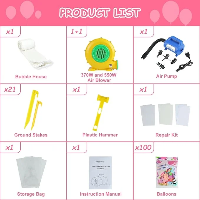 TPU Bubble House – Double Blower Dome for Parties|10FT