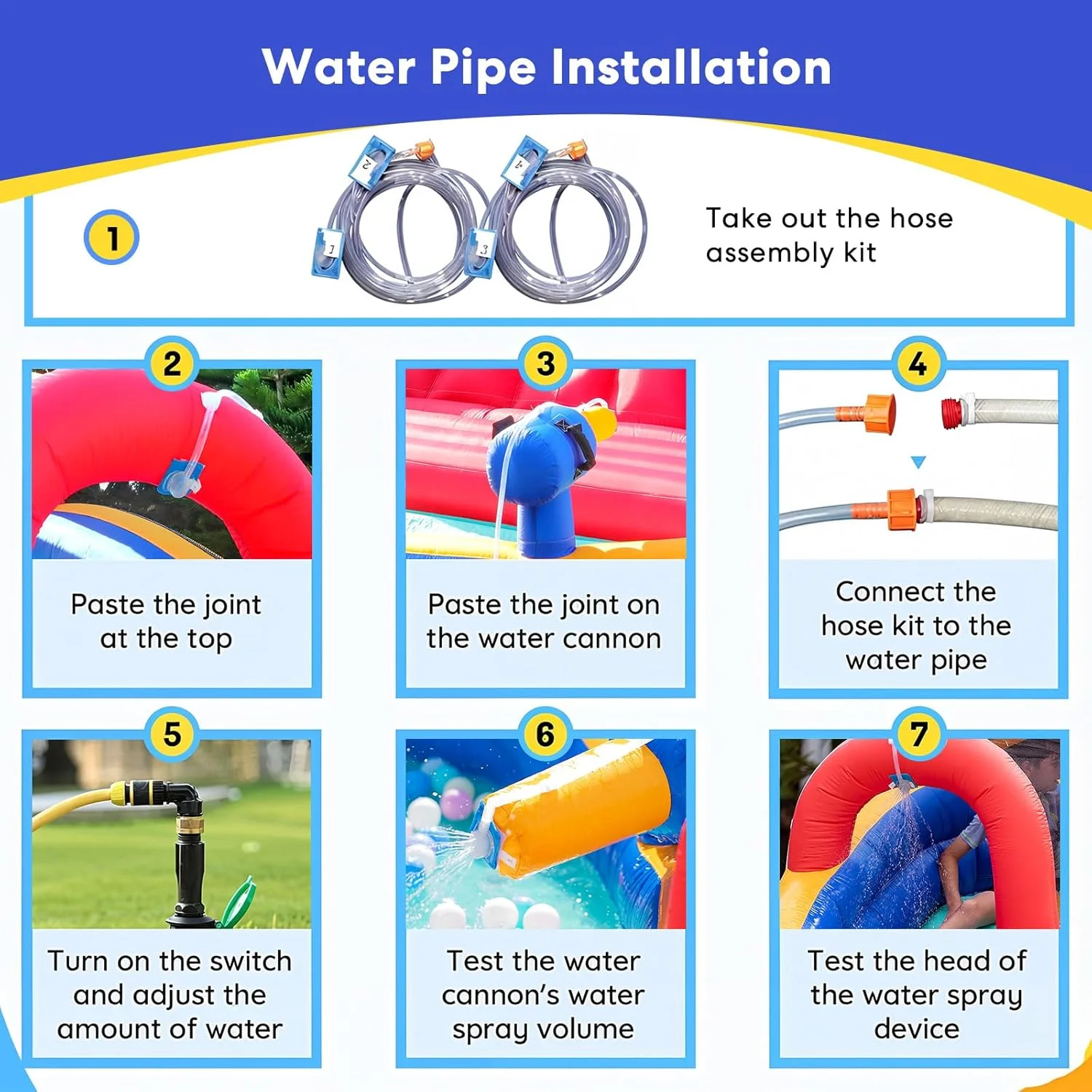 Inflatable Water Double Slides Park : Bounce House for Kids