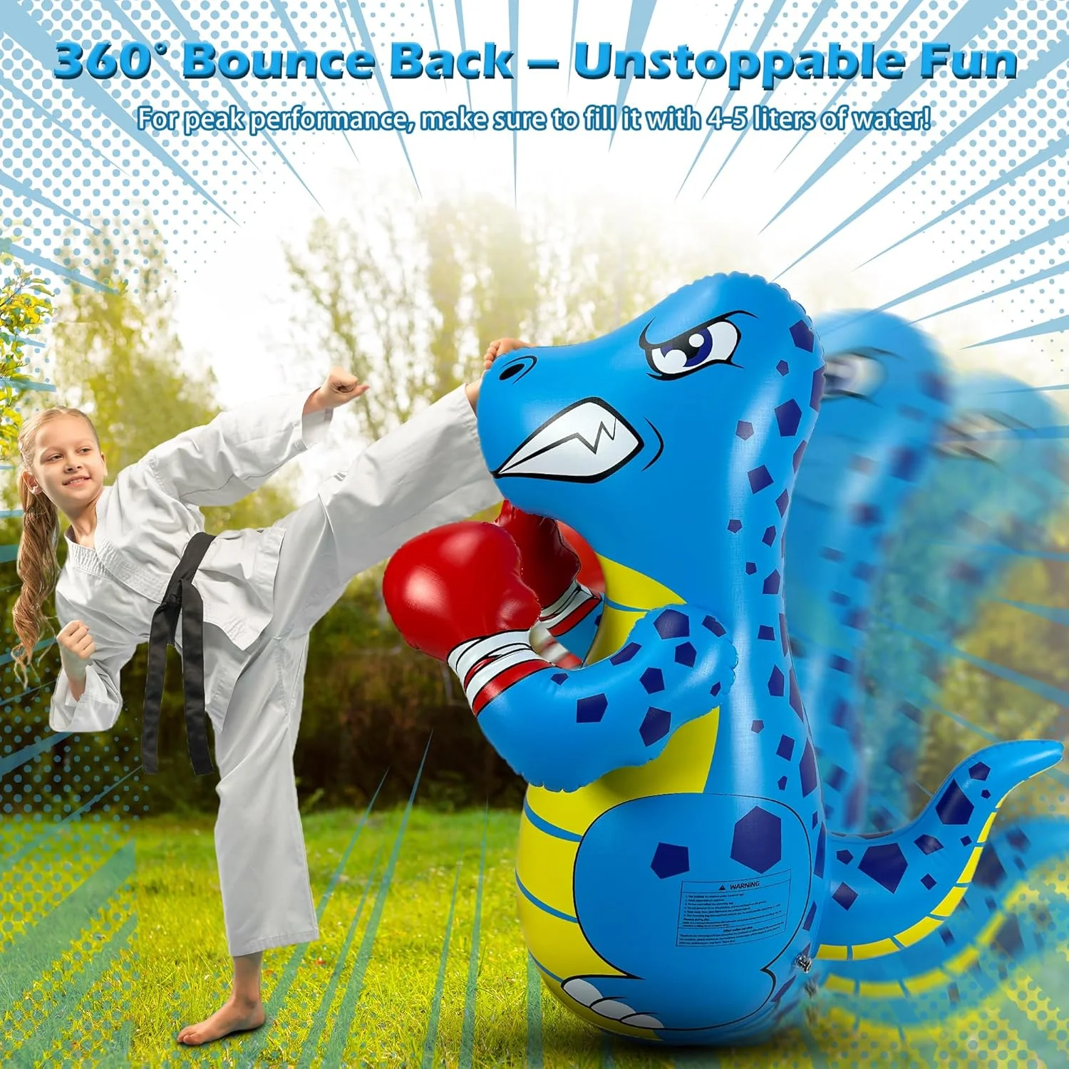 Inflatable Dinosaur Punching Bag – Fun Toy for Ages 3-8