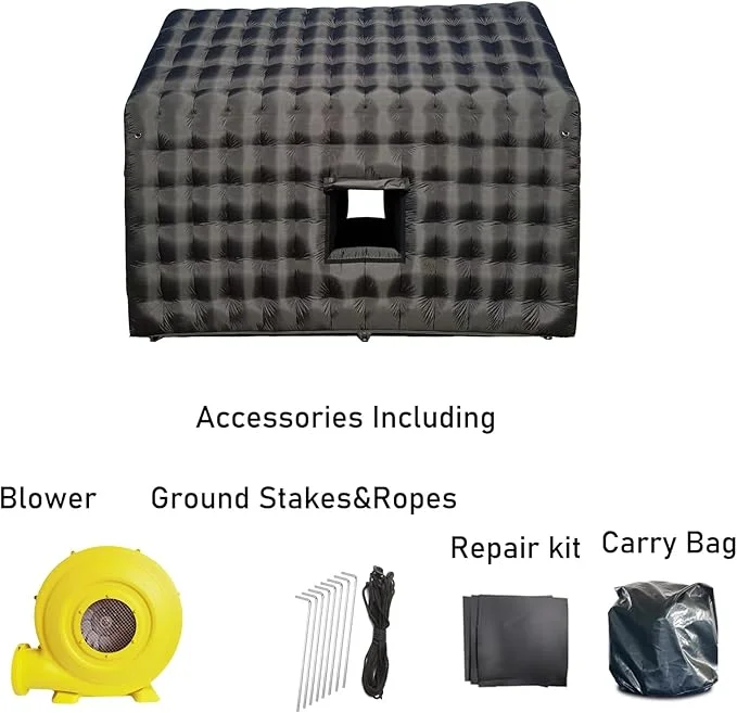 Inflatable Nightclub with 950W Blowers – Black