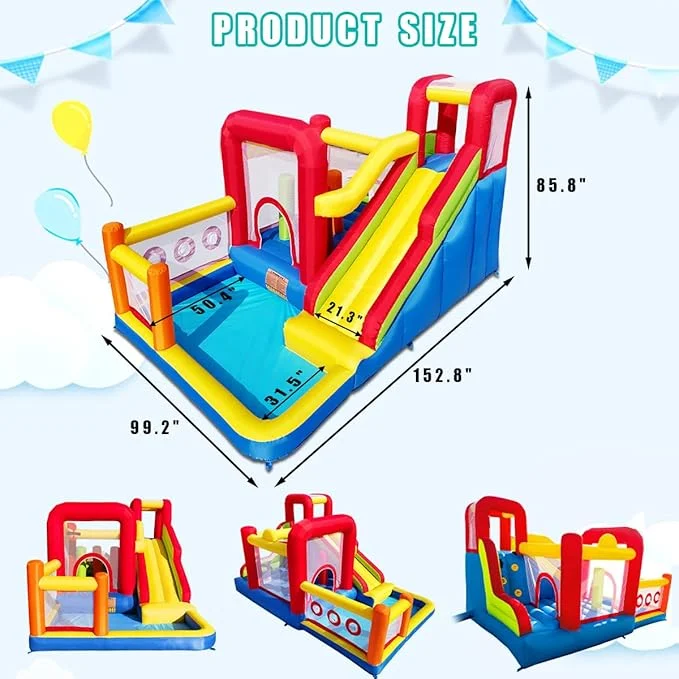 Bounce Multi-Activity Castle – Slide, Climb Jump Fun for Kids