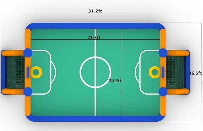 Inflatable Sports Field 2-in-1 Set with Blower and Mat